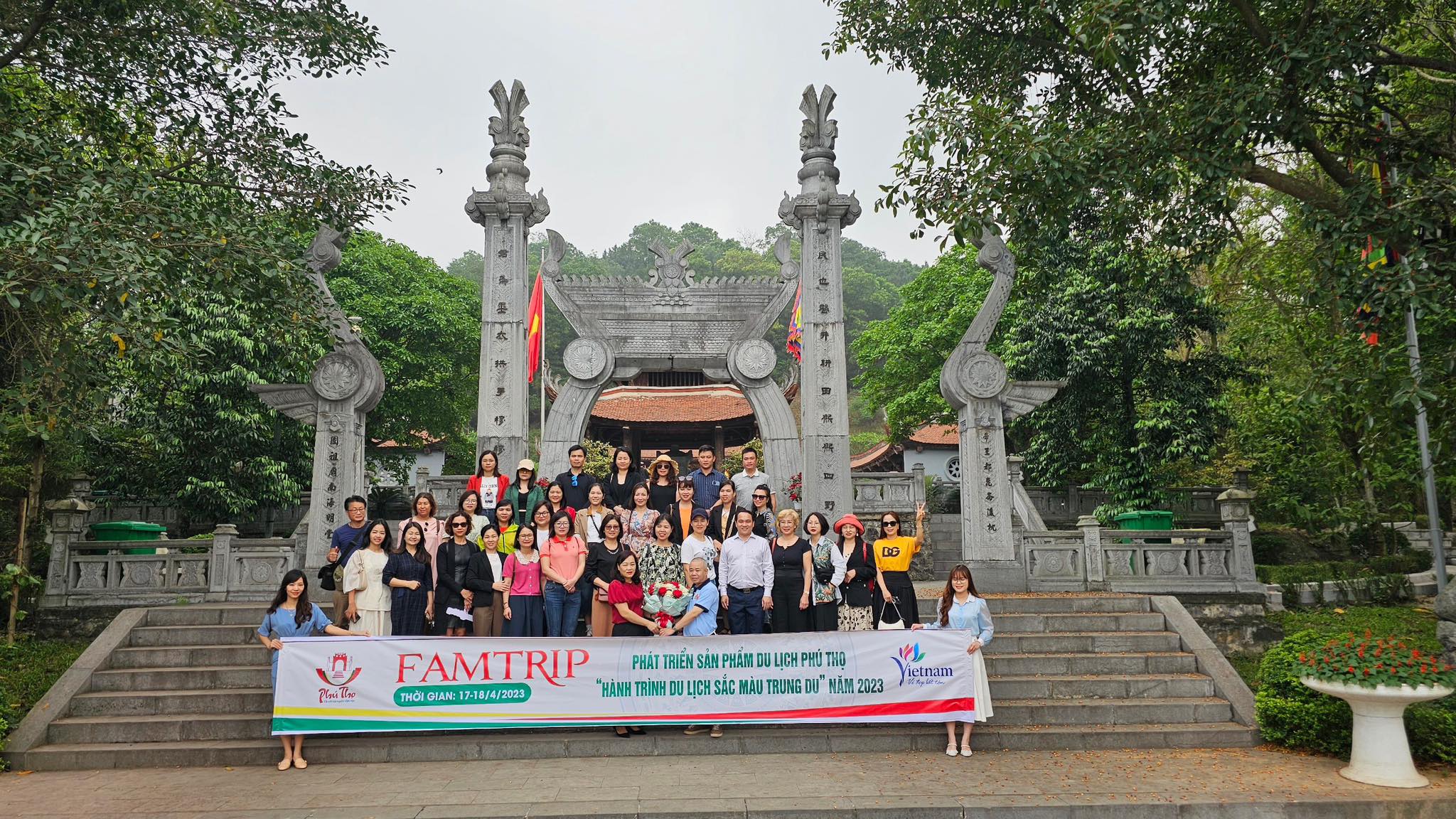 Phú Thọ đón đoàn Famtrip “Hành trình du lịch sắc màu trung du” tham quan, khảo sát du lịch năm 2023.