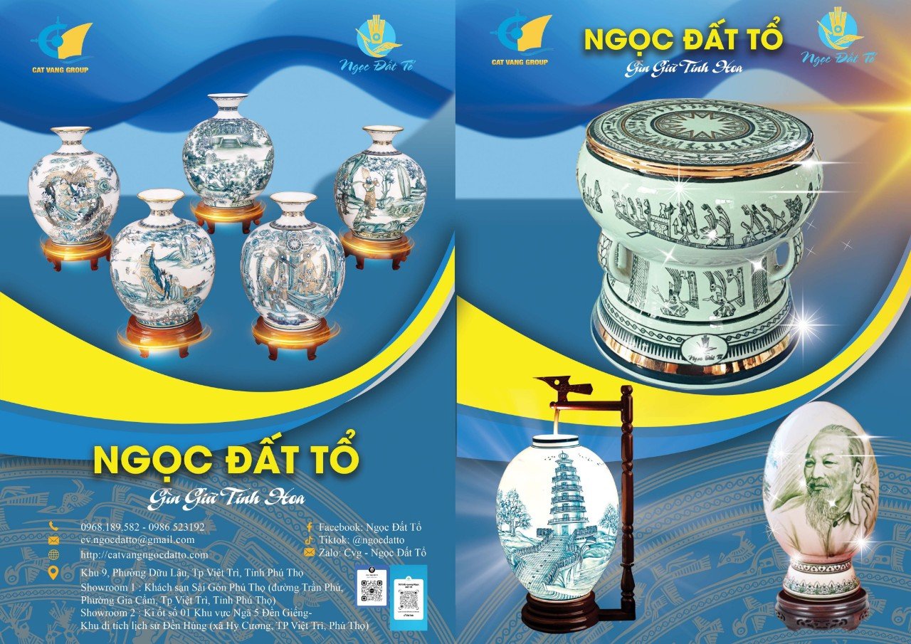 Sản phẩm gốm sứ cao cấp Ngọc Đất Tổ