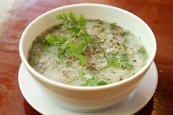 Cháo thịt bò thố