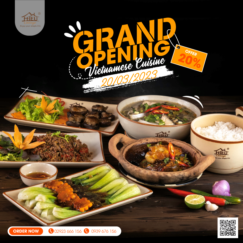 Khai trương nhà hàng Hieu's Cottage Cần Thơ với menu đa dang và nhiều ưu đãi
